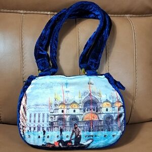 Unique 2001 Venice Edition DIESEL Velvet Gondola Print Shoulder Festival Bag Y2K